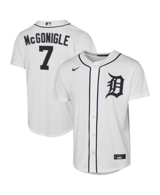 Nike Big Boys and Girls Kevin McGonigle White Detroit Tigers Home Replica Jersey
