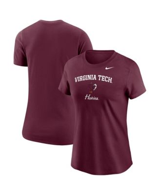 Nike женская футболка из расчесанного хлопка, размер расслабленный, Virginia Tech Hokies