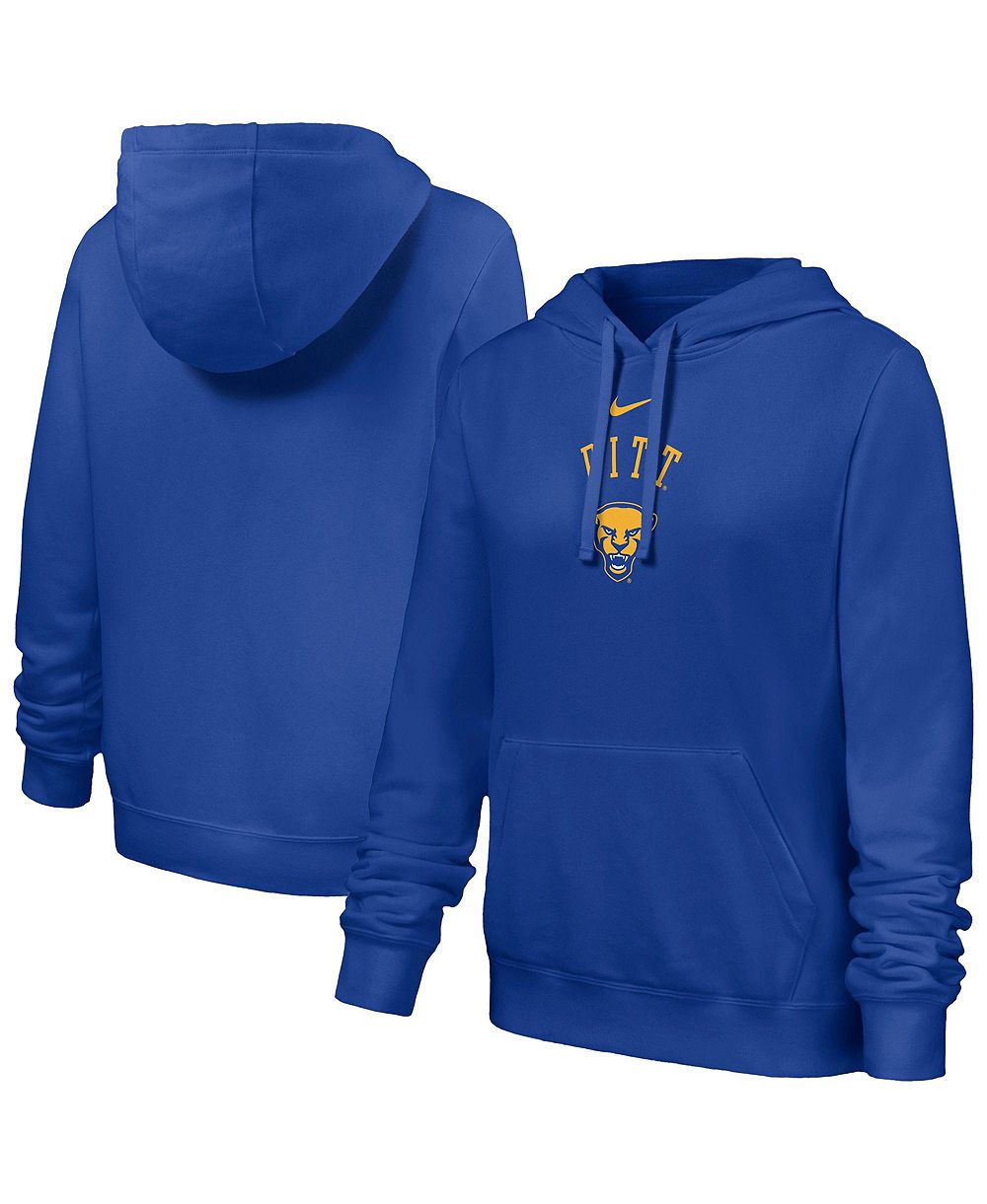 Женское флисовое худи Nike с принтом Pitt Panthers и полуприбранным ворсом