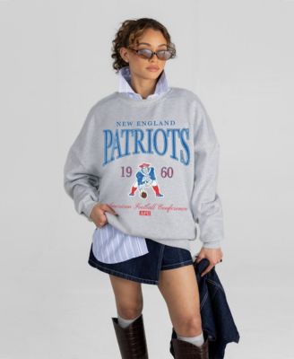 Gameday Couture Women's New England Patriots Instant Classic Oversized Dropped-Shoulder Pullover Sweatshirt