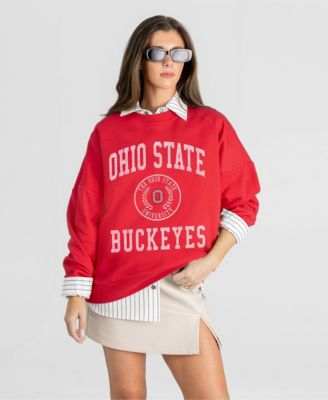 Gameday Couture Women's Ohio State Buckeyes Prime Play Oversized Graphic Sweatshirt