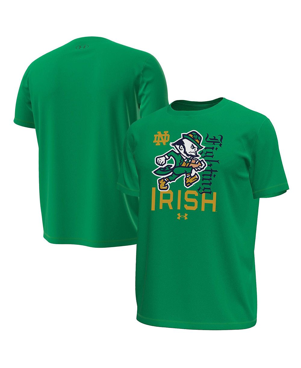 Under Armour Мужская футболка с технологией Stretch, свободная посадка, Notre Dame Fighting Irish