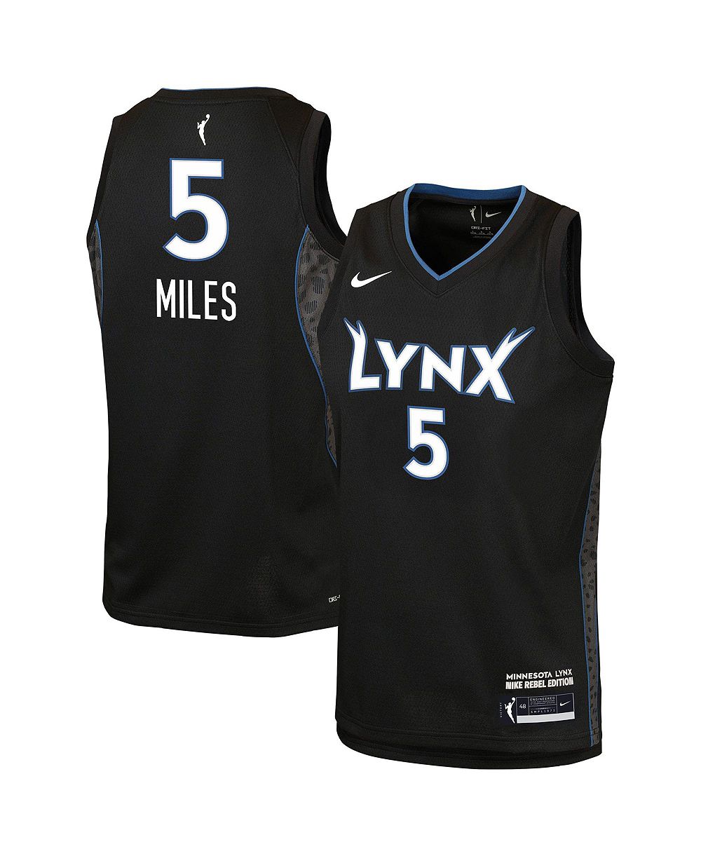 Nike победный джерси для мальчиков и девочек Olivia Miles Black Minnesota Lynx