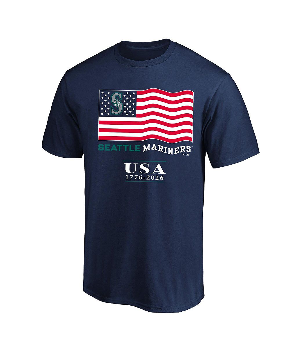 Мужская футболка Fanatics Seattle Mariners Big & Tall классического кроя, памятная к 1776-2026 годам, США