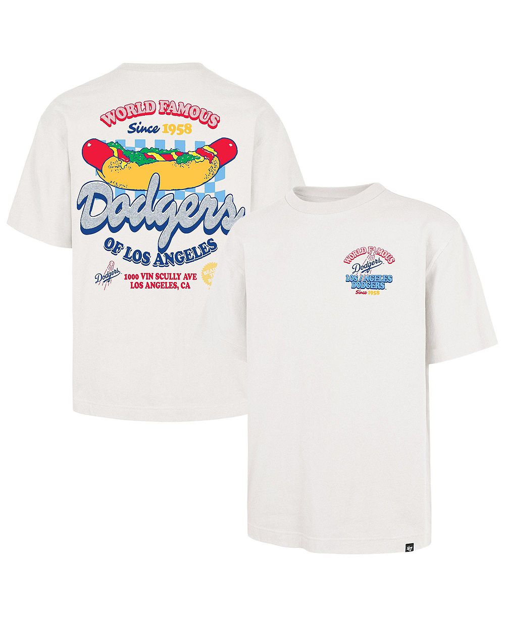 Мужская футболка '47 Brand Cream Los Angeles Dodgers Glizzy