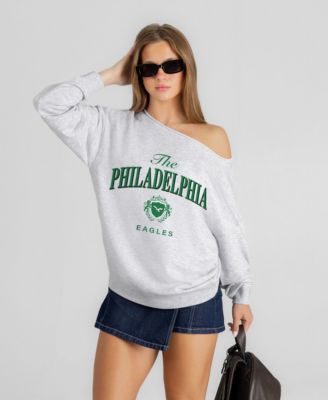 Gameday Couture Women's Philadelphia Eagles Offsides Energy Off-Shoulder Sweatshirt