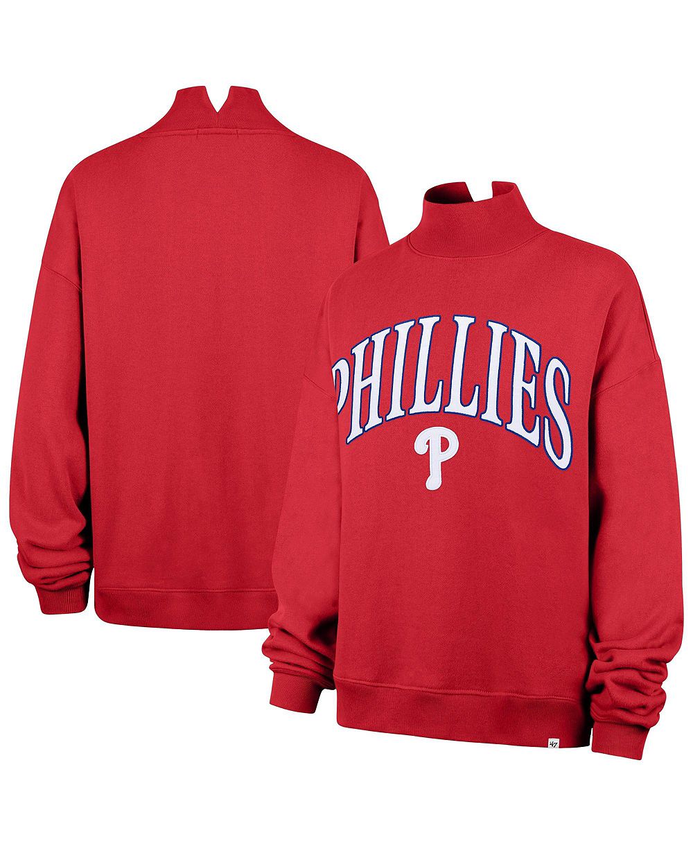 Женское свитшот '47 Brand Philadelphia Phillies Oversized Vantage с воротником-стойкой