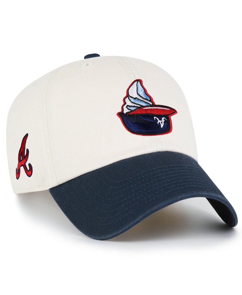 '47 Brand Мужская бейсболка '47 Brand Natural Atlanta Braves Single Swirl Ice Cream Helmet 2.0 Clean Up Adjustable