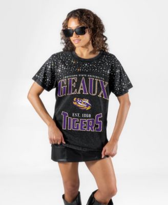 Gameday Couture Женская футболка с высадкой плеч и стразами LSU Tigers