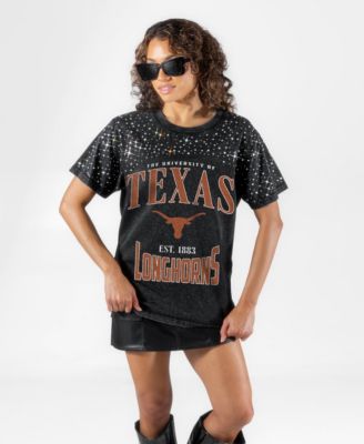 Gameday Couture Women's Texas Longhorns In the Zone Washed Micro Rhinestone T-Shirt