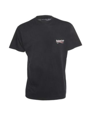 Хлопковая футболка Balenciaga с логотипом политической кампании, женская, б/у