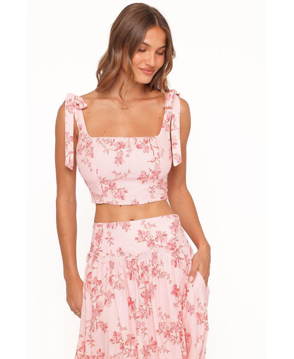 Женский кроп-топ Petal and Pup Tyler Tie Shoulder Square Neck Crop Top