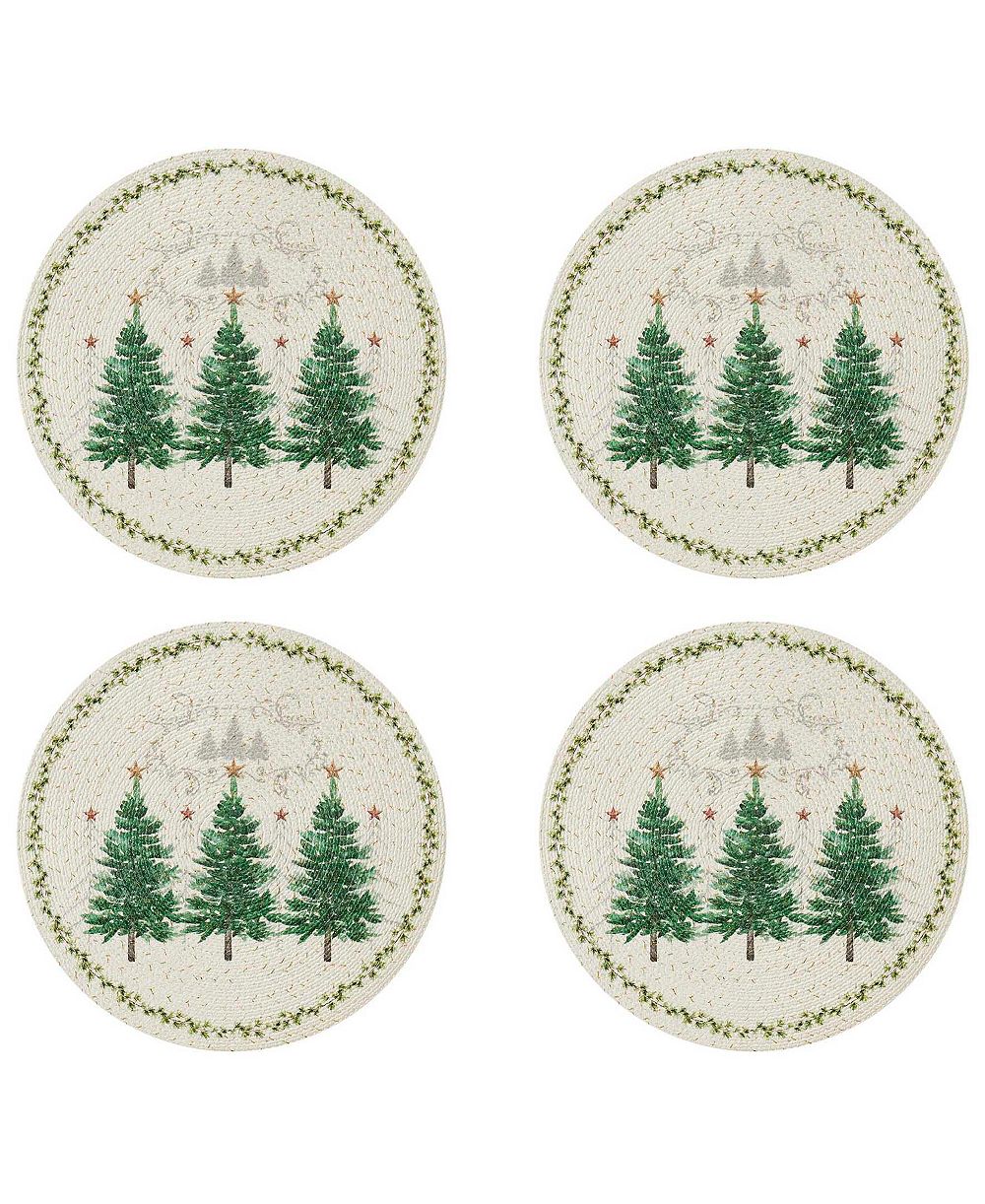 Плетеные круглые подставки Avanti Trees, набор из 4 шт