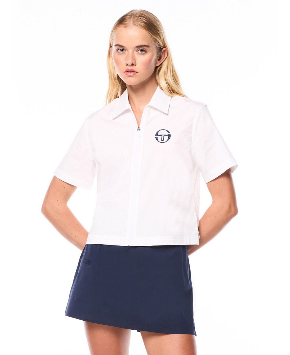 Sergio Tacchini Женская топ Piano Cabana с коротким рукавом и полной молнией