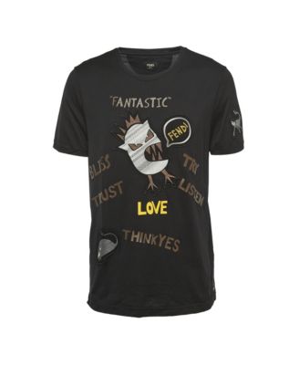 Pre-Owned Fendi Women's Monster Applique Cotton T-Shirt