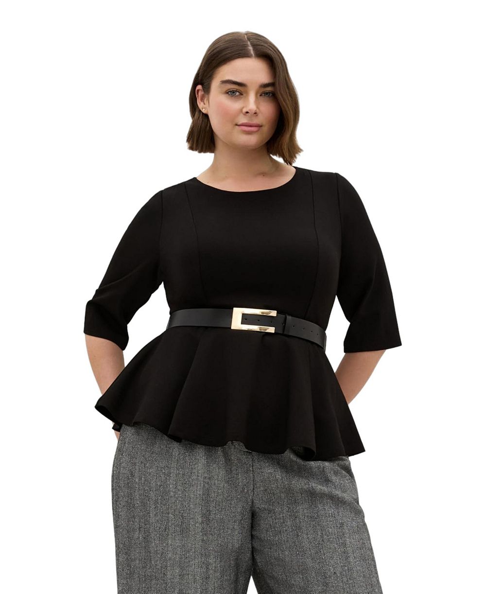 CITY CHIC Женская блузка Paige с поясом и пеплумом