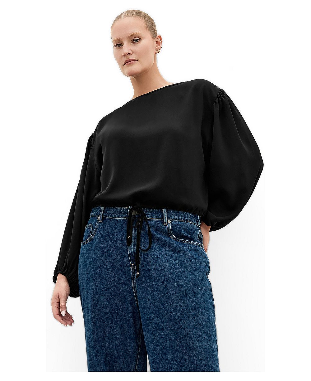 Женская блузка CITY CHIC Plus Size Elise с длинным рукавом и декором по низу