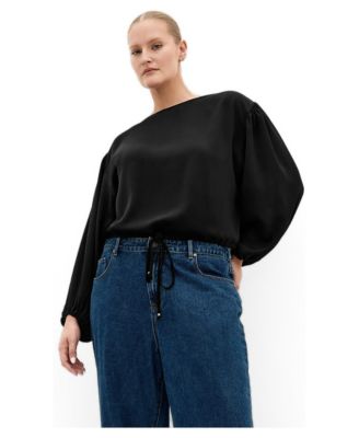 Женская блузка CITY CHIC Plus Size Elise с длинным рукавом и декором по низу
