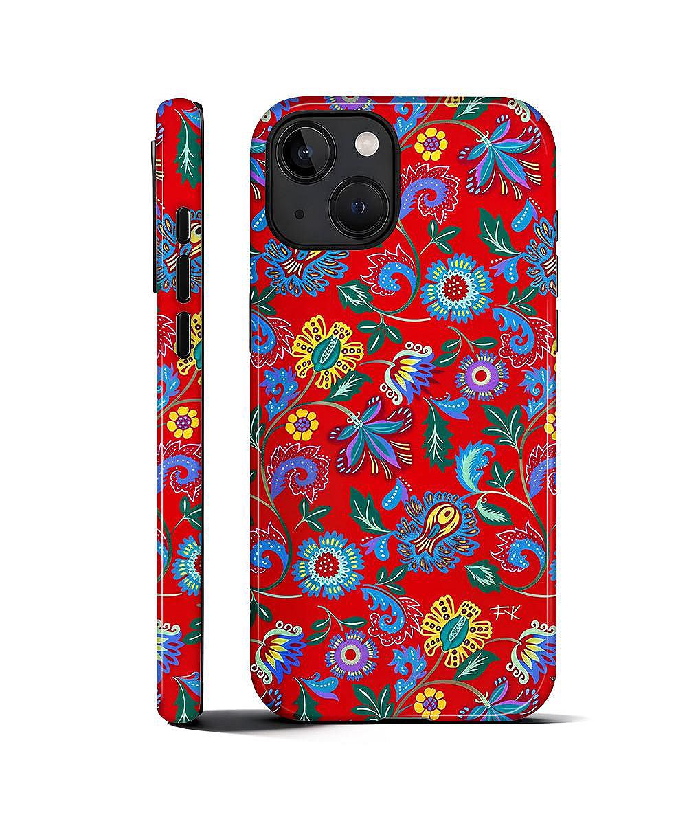 LISEN Прочный двухслойный чехол для телефона Apple iPhone 16 Folk Bloom