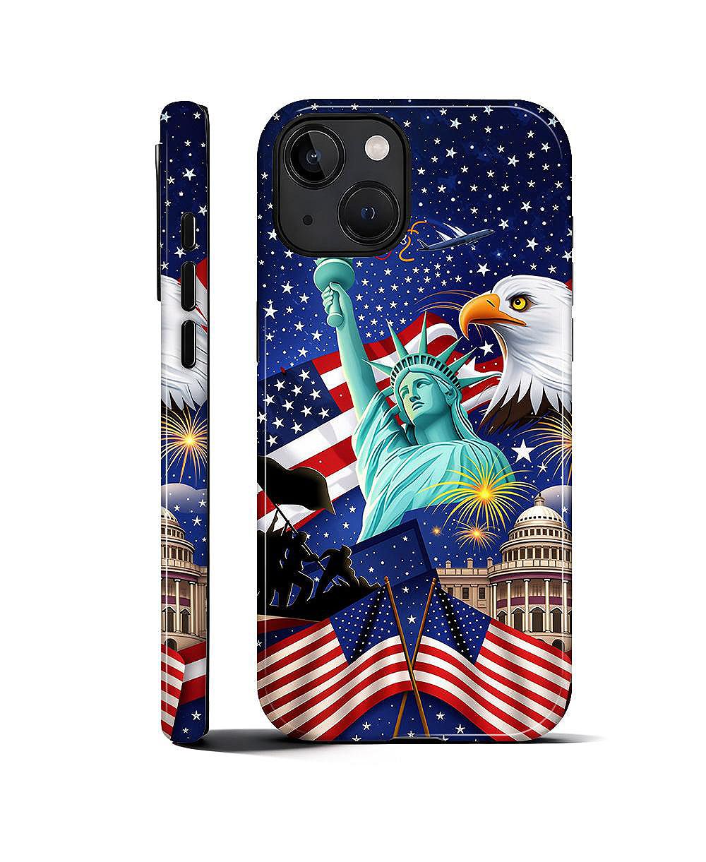 Lisen Phone Case Compatible with Apple iPhone, 2-Layer Durable, Spirit of Liberty