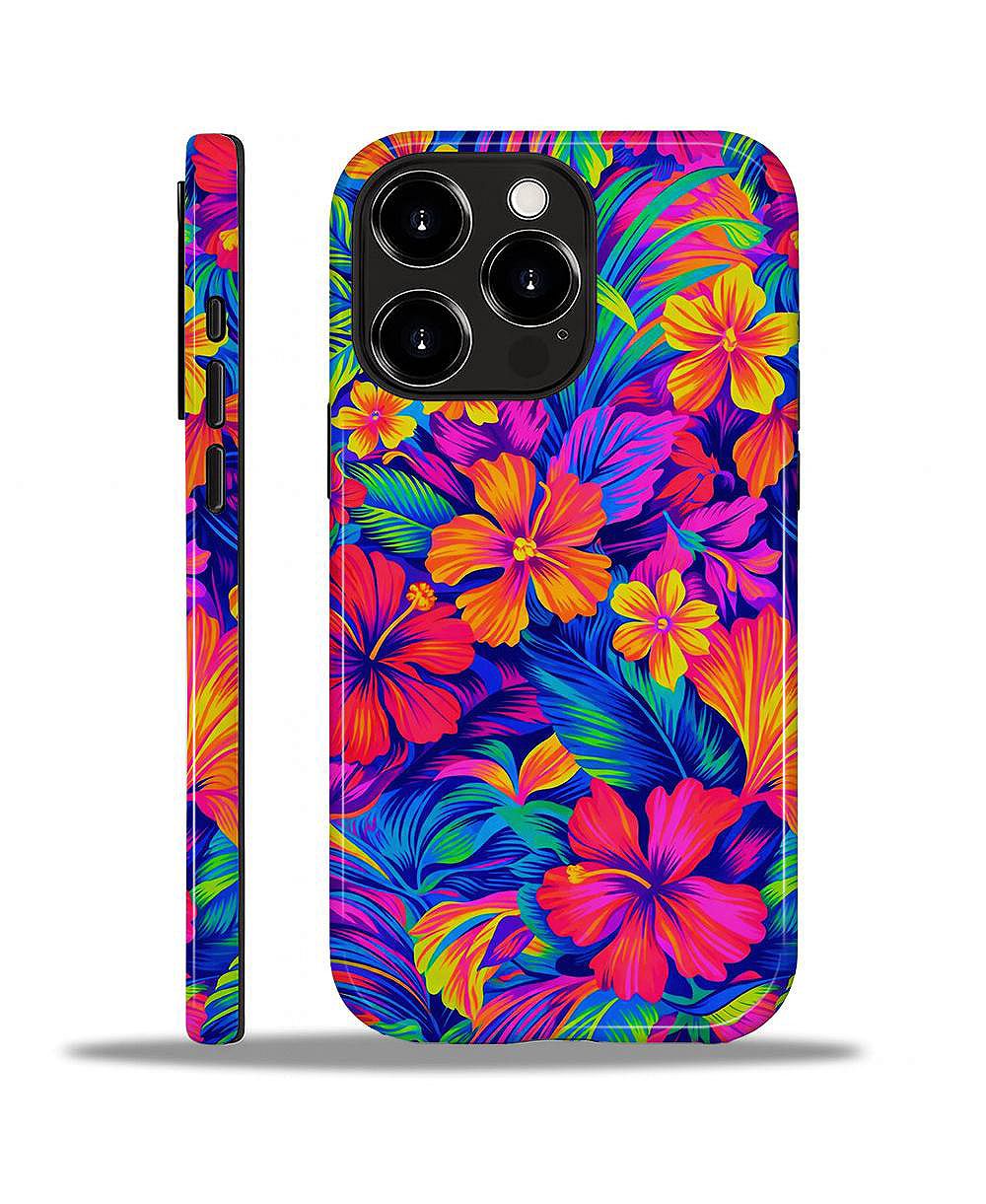 LISEN защитный чехол для Apple iPhone 16 Pro, двухслойная защита, неоновые джунгли