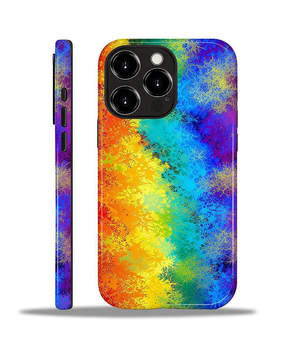 Lisen Phone Case Compatible with Apple iPhone, 2-Layer Durable, Prismatic Bloom