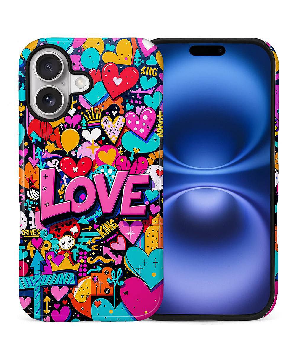Lisen Phone Case Compatible with Apple iPhone, 2-Layer Durable, Pop Love