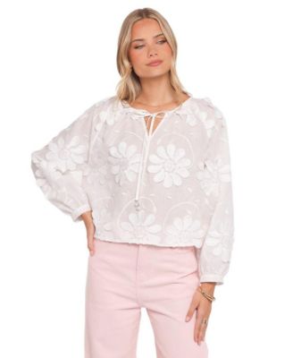 Petal and Pup Women's Leire Long-Sleeve Floral-Embroidered Blouse