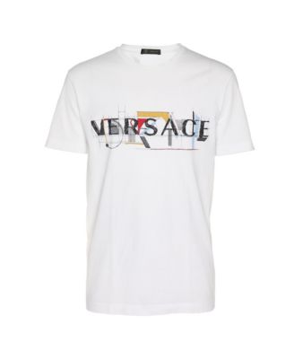 Pre-Owned Versace Women's Embroidered Logo Graphic Jersey T-Shirt