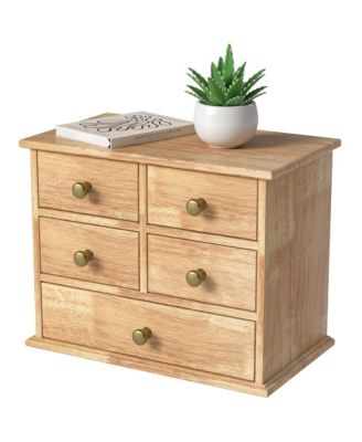 Light burnt brown 5 drawers