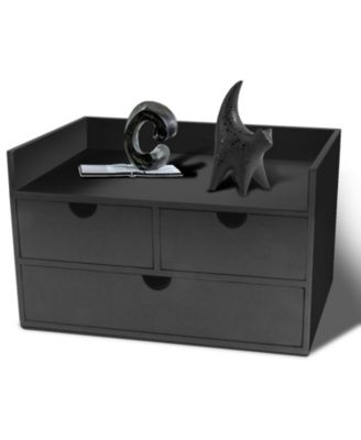 Black-3 drawers with shelf