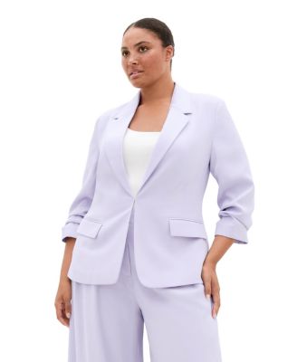 CITY CHIC Plus Size Abbie Gathered Elbow Sleeves Blazer