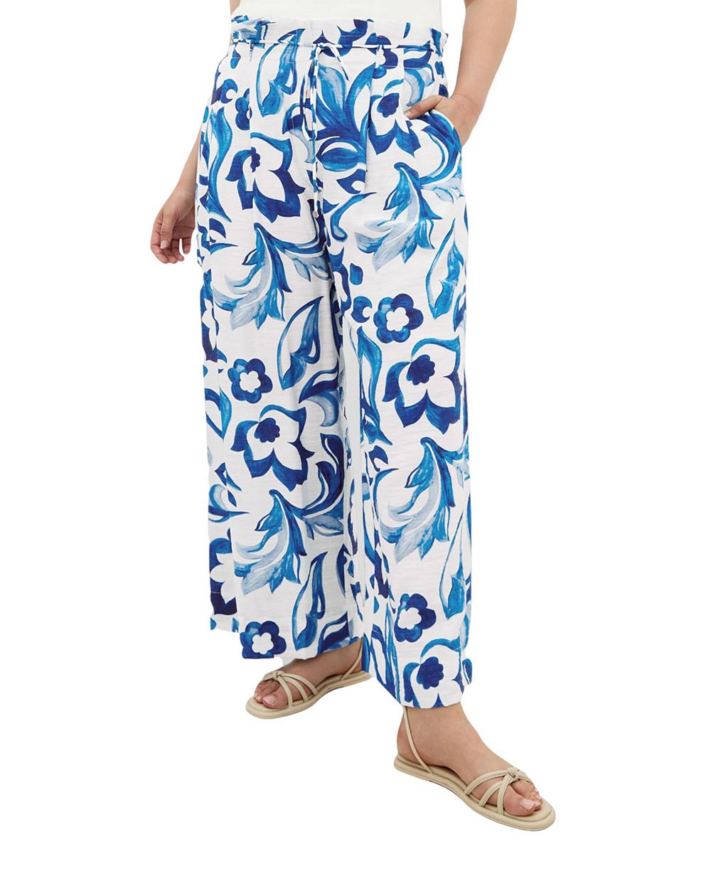 CITY CHIC Plus Size Resort Print High-Rise Wide-Leg Pants