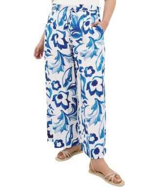 CITY CHIC Plus Size Resort Print High-Rise Wide-Leg Pants
