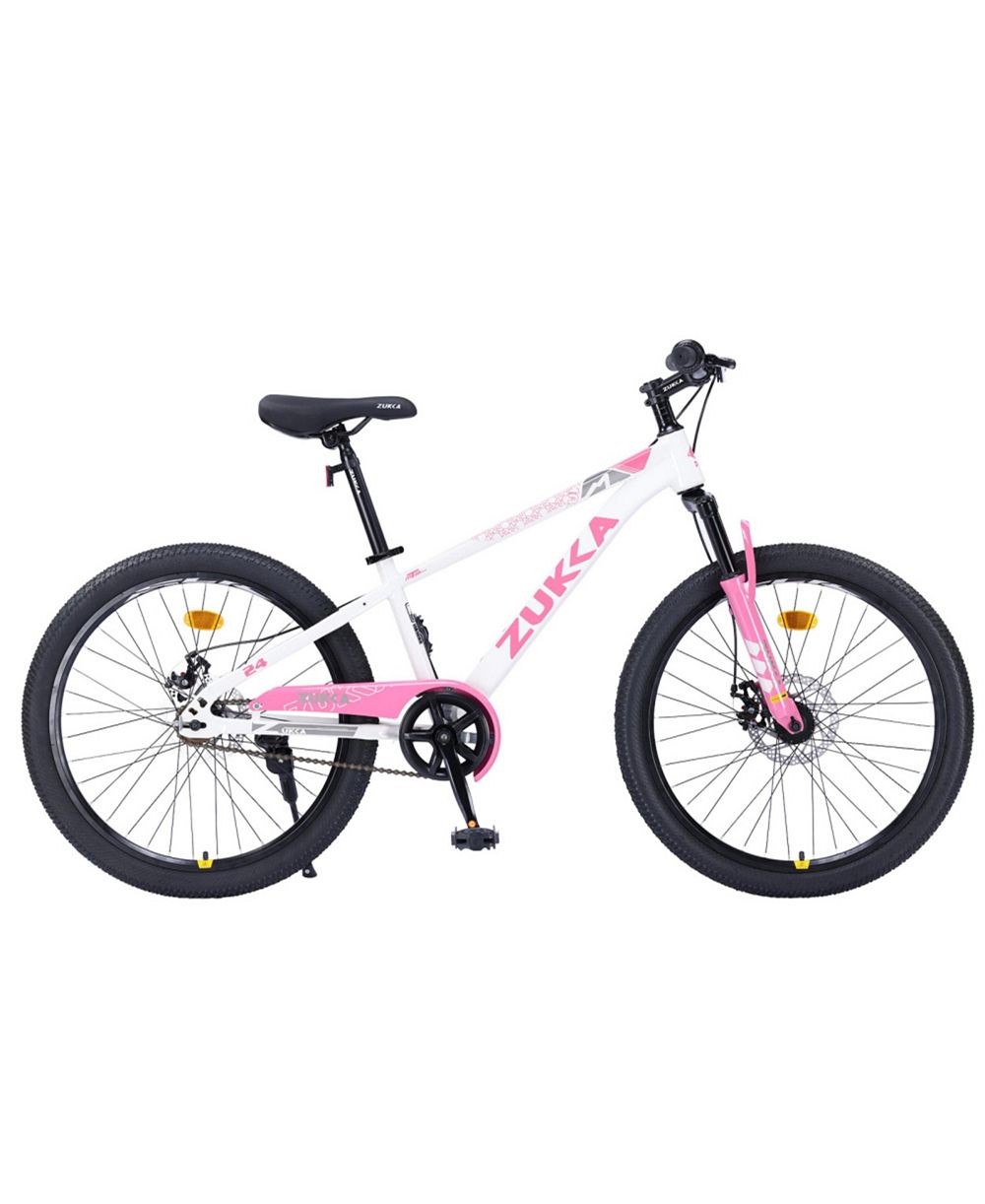 ECHTPeak Mountain Bike 24 Inch Front Suspension Fork Double Disc Brakes, 220 lbs, Ages 9-12