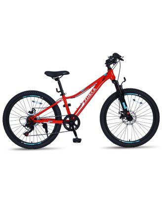 ECHTPeak 24 Inch 6-Speed Mountain Bike with Suspension Fork, 220 lb. Capacity, Ages 9-12