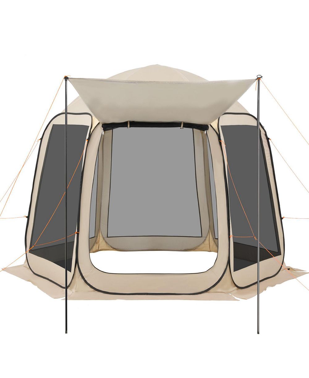 Палатка ECHTPeak Screen House Tent, 4-8 Person Pop Up Screen Tent with Extended Awning