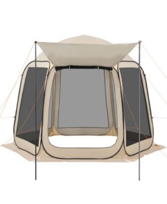 Палатка ECHTPeak Screen House Tent, 4-8 Person Pop Up Screen Tent with Extended Awning