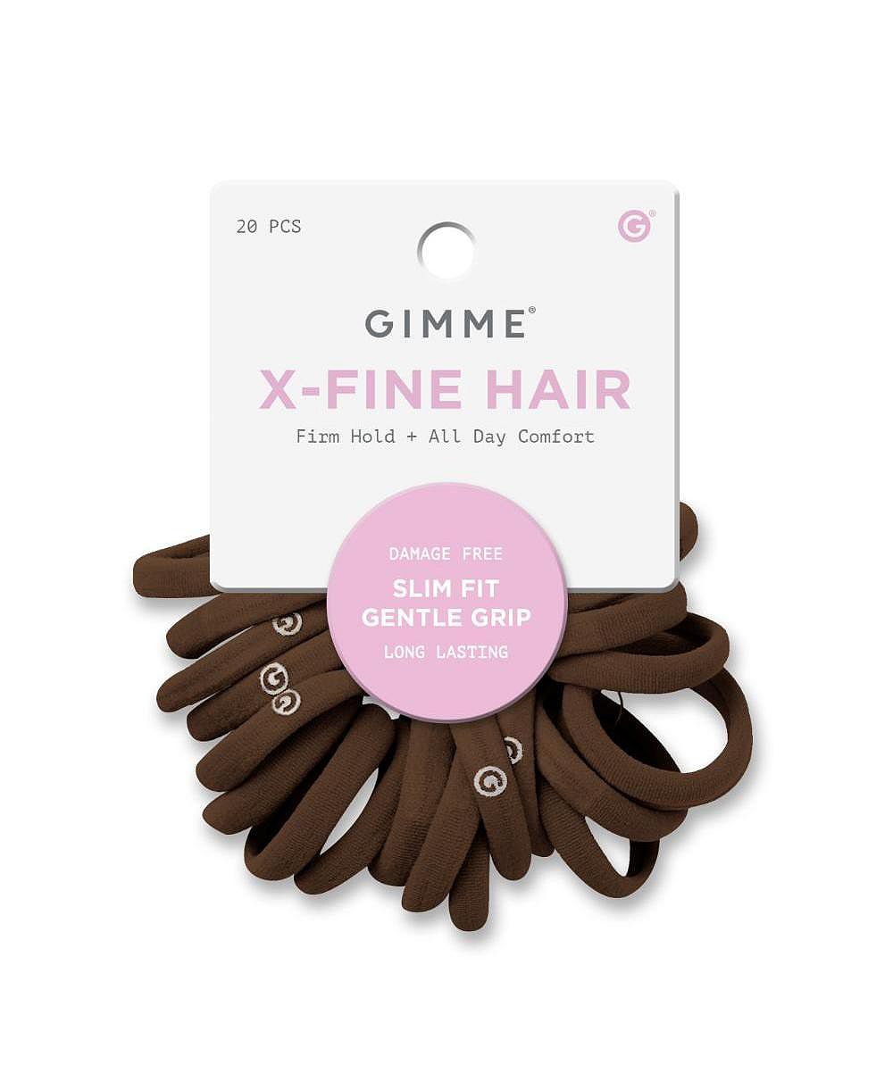 Резинки для волос Gimme Beauty X-Fine, тонкие эластичные завязки для очень тонких волос, упаковка 20 шт.