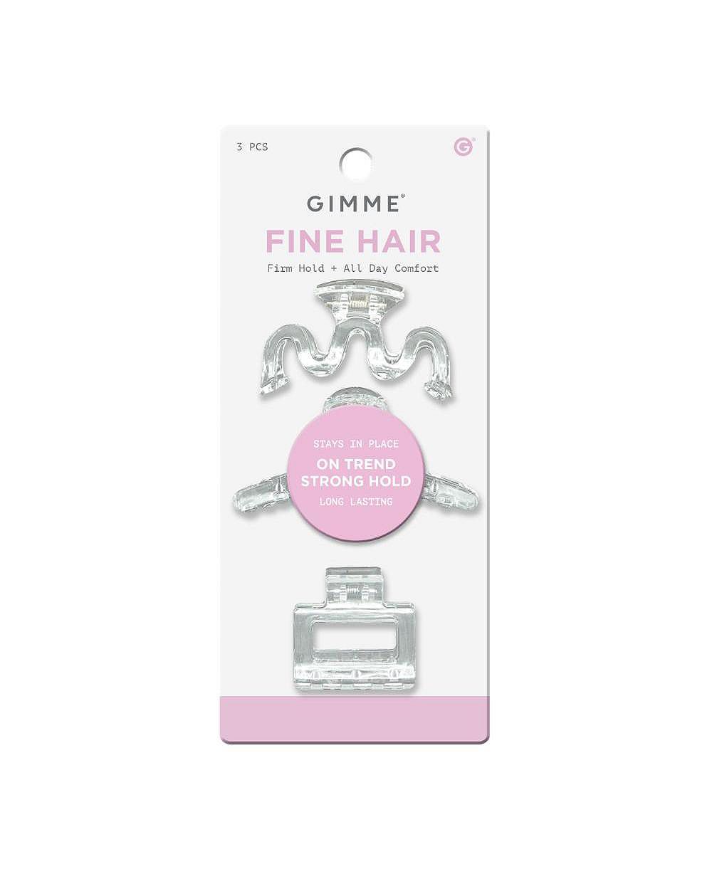 Gimme Beauty зажимы для тонких волос, прочные, нескользящие, 3 шт