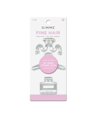 Gimme Beauty зажимы для тонких волос, прочные, нескользящие, 3 шт