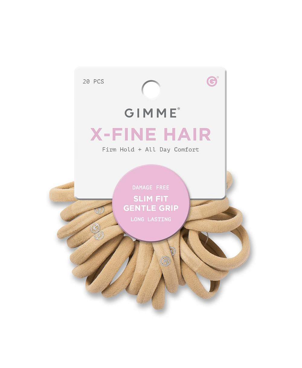 Gimme Beauty X-Fine резинки для волос, эластичные завязки для тонких волос, 20 шт