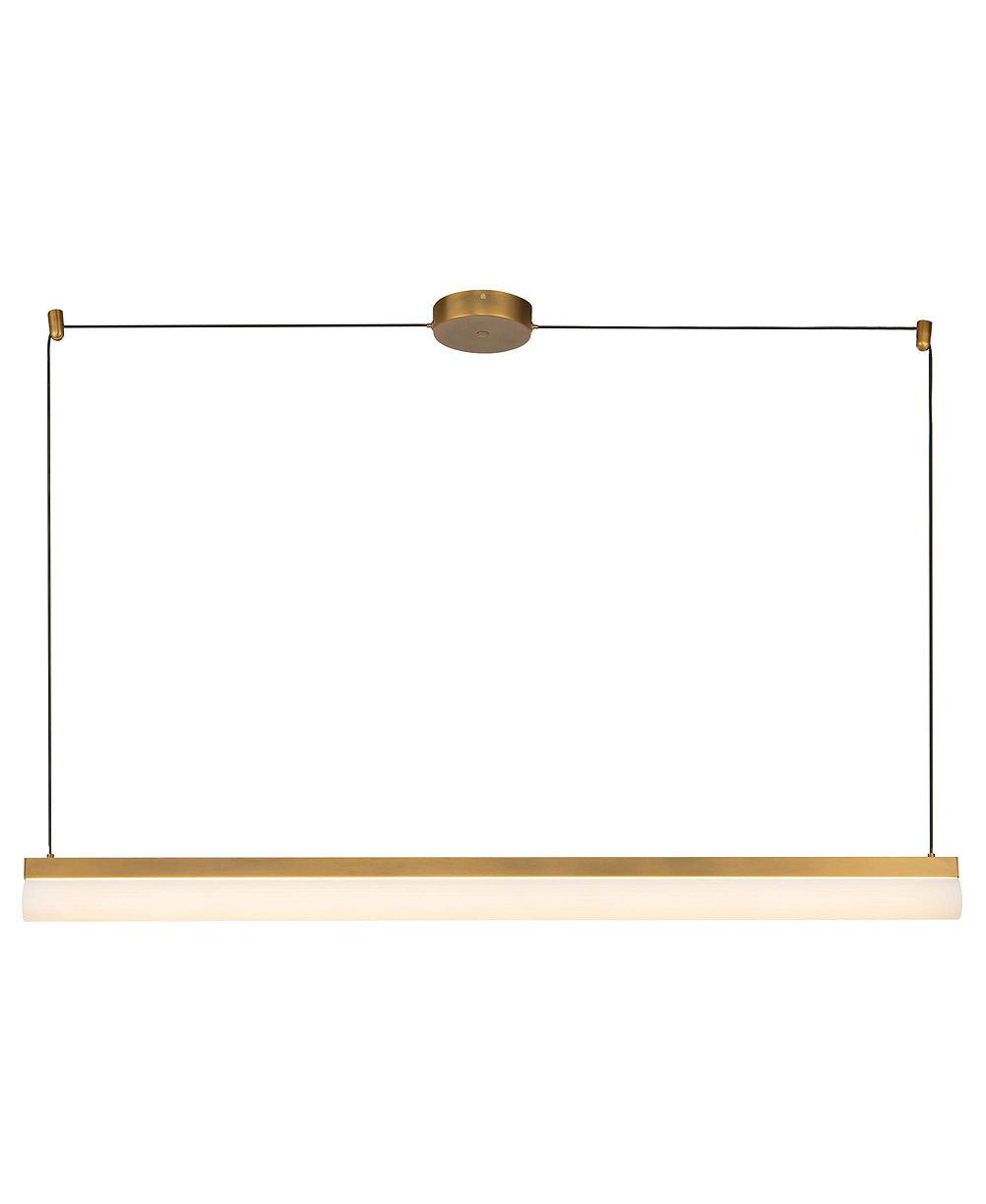 Kuzco Nio 45-in  Dimmable LED Linear Pendant with Ribbed Opal Diffuser