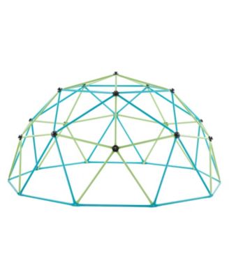Slickblue 10 Ft Metal Geometric Kids' Climbing Dome with Octopus Net and 2 Basketballs, 1000 lbs Capacity, Ages 3-10