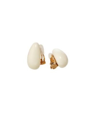 RETRO CHIC White Drop Earrings