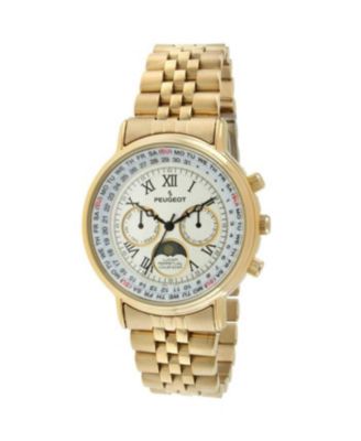 Peugeot Vintage Multi-Function Bracelet Watch with Perpetual Calendar and Moon Phase