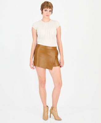 GUESS Women's Hayden High-Waisted Wrap Skort