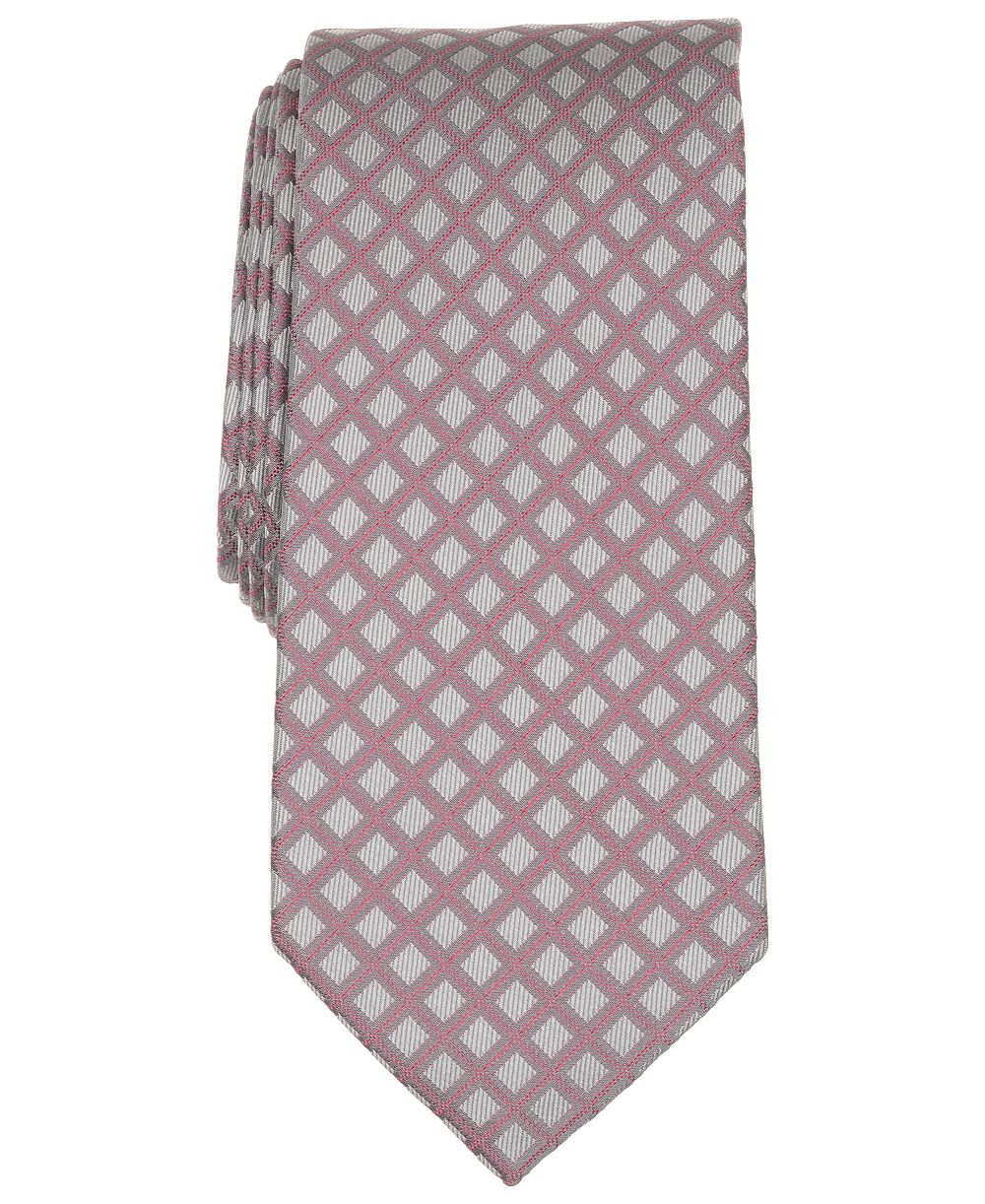 Michael Kors Men's Binguey Grid Pattern Slim Tie