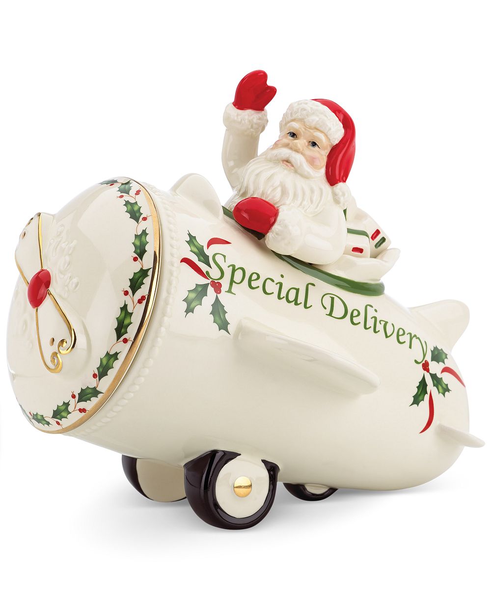 Банка для печенья Lenox Countdown 'Til Christmas Airplane