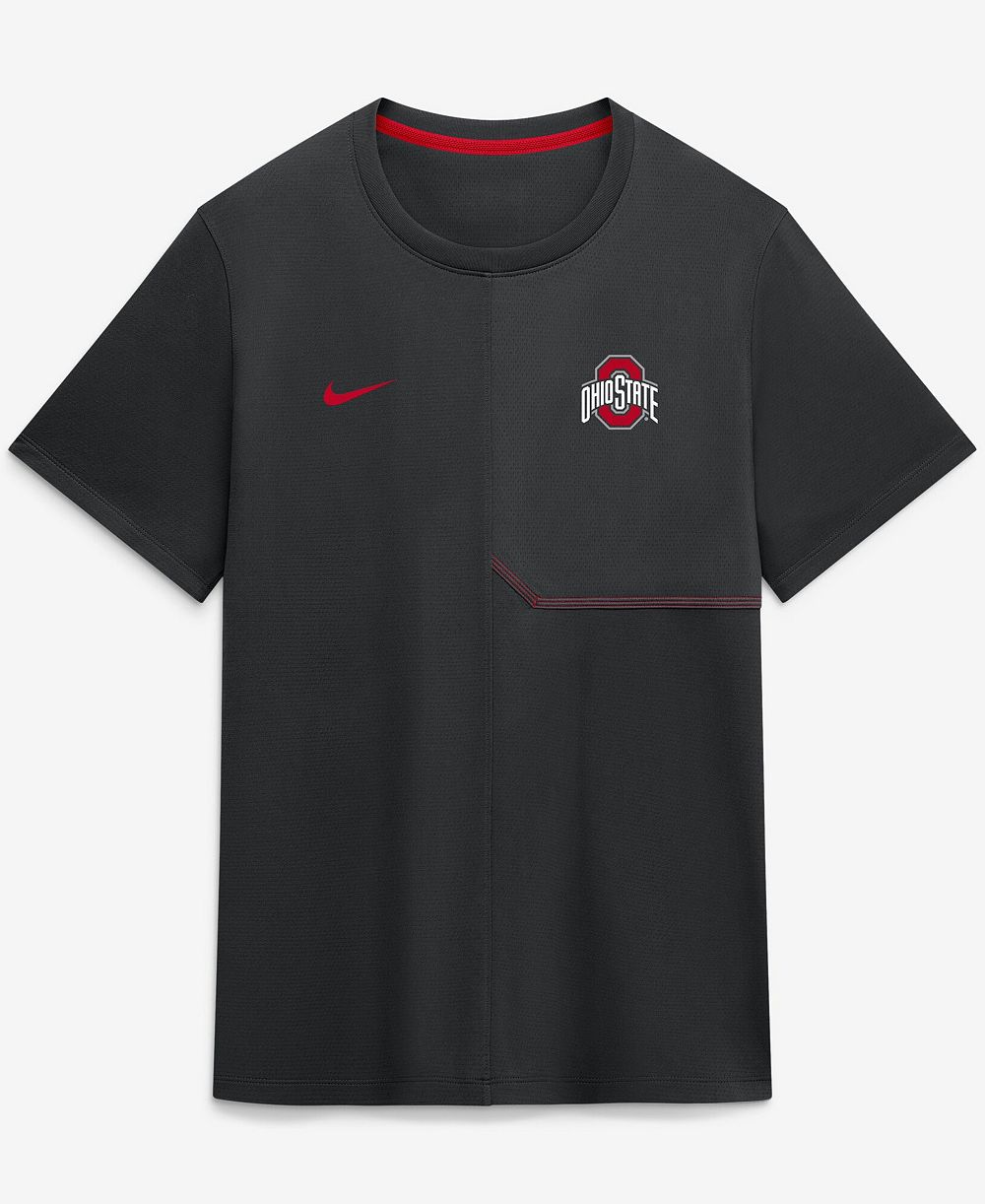 Мужская футболка Nike Ohio State Buckeyes 2026 Sideline UV Dri-FIT Coaches, черная